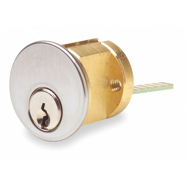 Lockset Cylinder, Satin Chrome, Keyway Type Yale(R) 8, 5 Pins