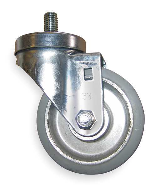 Swivel Caster, 3 1/2 In, Mold On Rubber