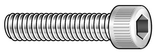 #2-56 Socket Head Cap Screw, Plain 18-8 Stainless Steel, 1/8 in Length, 5 PK