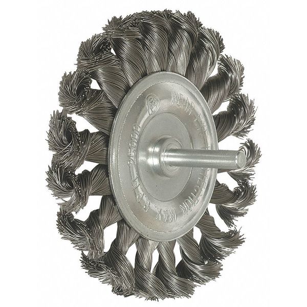 Wire Whel Wire Brush, Stem, 3-1/4