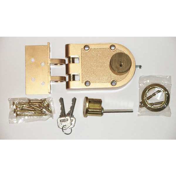 Auxiliary Lock, Jimmyproof Deadlock, Bronz, Cylinder: Double