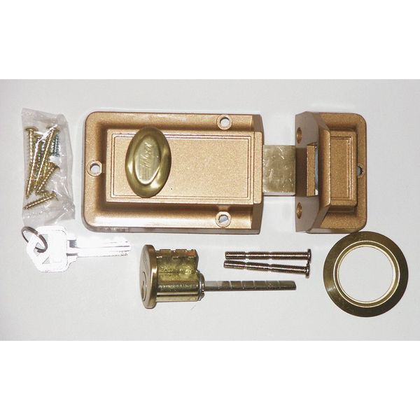 Auxiliary Lock, Jimmyproof, Bronze