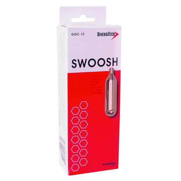CO2 Cartridges, Max. Working Pressure 1,200 psi, For Use With Drain Gun, Chrome, 12 Pack