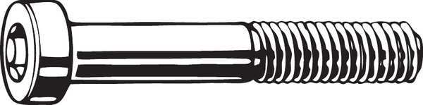 M20-2.50 Socket Head Cap Screw, Black Oxide Steel, 40 mm Length, 10 PK