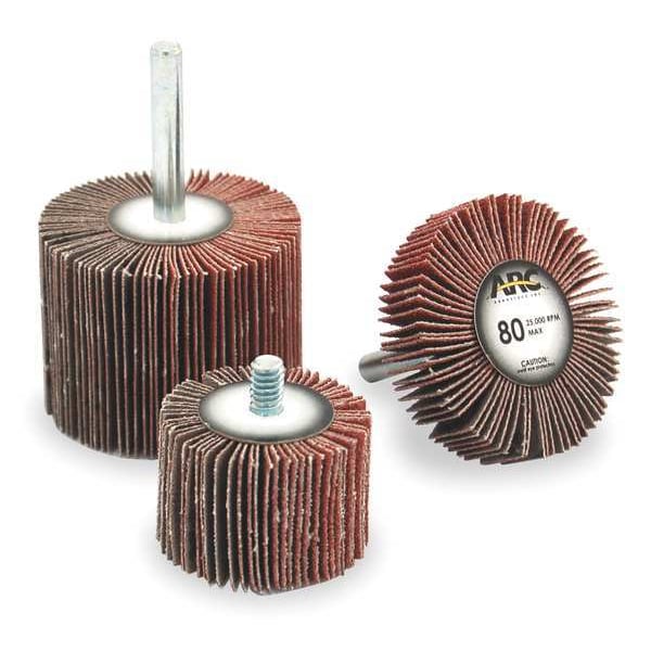 Flap Wheel, AO, 2x1-1/2x1/4 In Shank, 120G