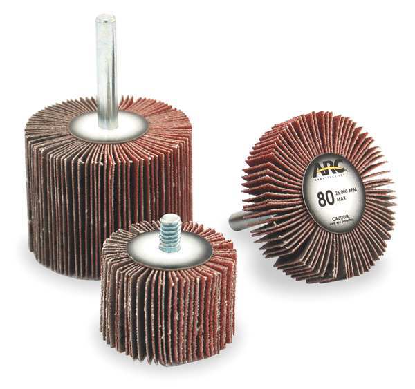 Flap Wheel, AO, 1-1/2x1/2x1/4 In Shank, 60G