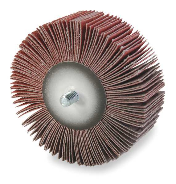 Flap Wheel, AO, 3x1x1/4-20 Shank, 120G
