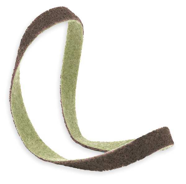 Sanding Belt, 3/4 in W, 20 1/2 in L, Non-Woven, Aluminum Oxide, Coarse, Z-Web, Brown