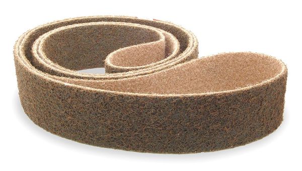 Sanding Belt, 6 in W, 48 in L, Non-Woven, Zirconia Alumina, Coarse, Z-Web, Brown