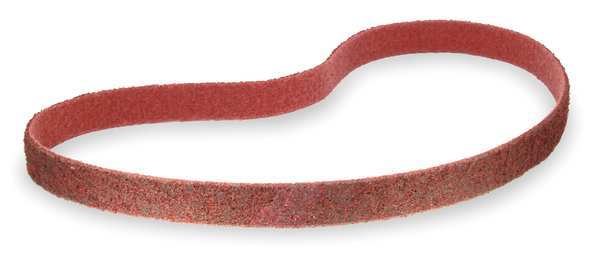 Sanding Belt, 3 in W, 24 in L, Non-Woven, Aluminum Oxide, Medium, Z-Web, Maroon