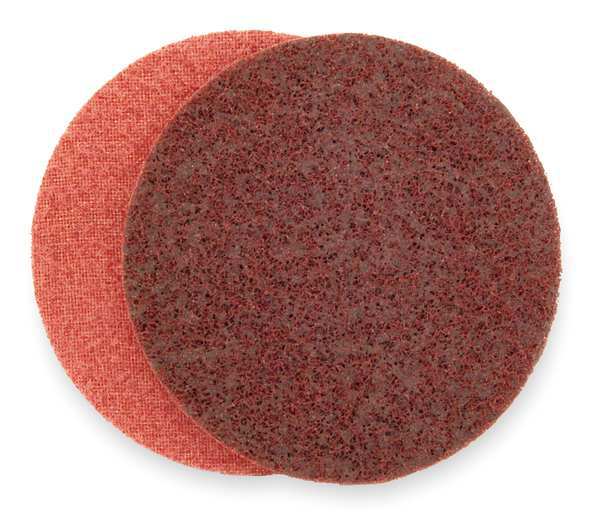 Hook/Loop Disc, No Hole, 4 in., Med, AlO