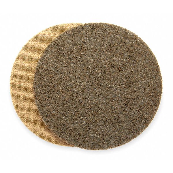 Hook/Loop Disc, No Hole, 4 in., Crs, AlO