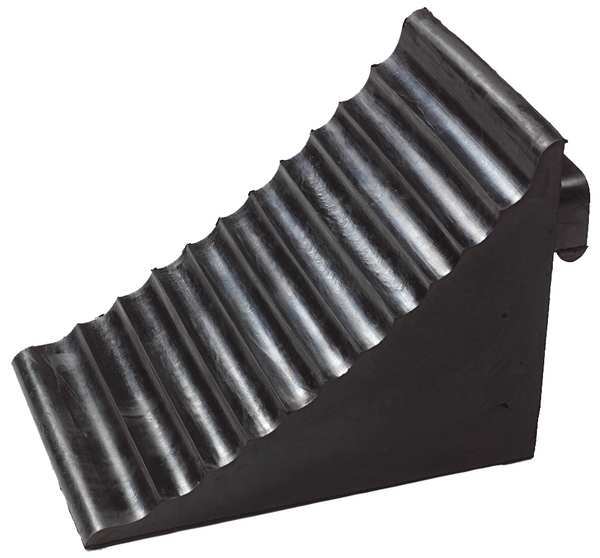 Wheel Chock, 12 In W x 6 In H, Black