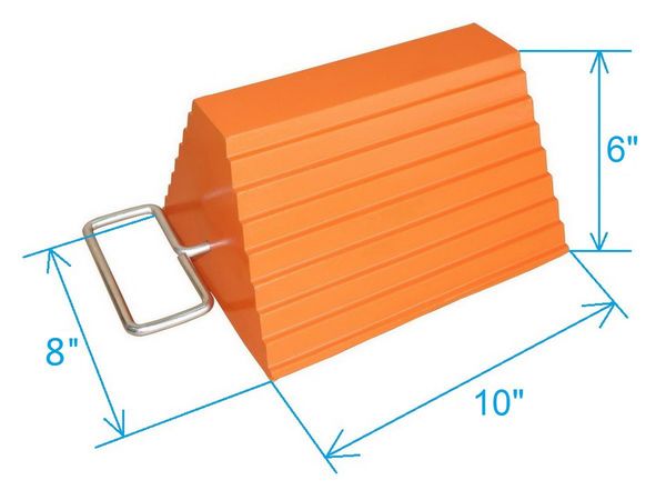 Wheel Chock, 10 In W x 6 In H