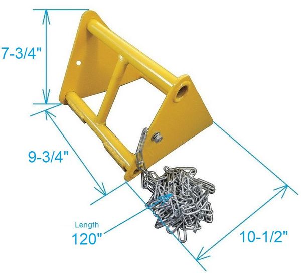 Wheel Chock, 9 3/4 In W x 7 3/4 In H
