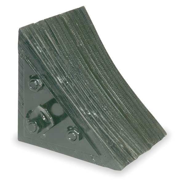 Wheel Chock, 7 In W x 7 3/4 In H, Black