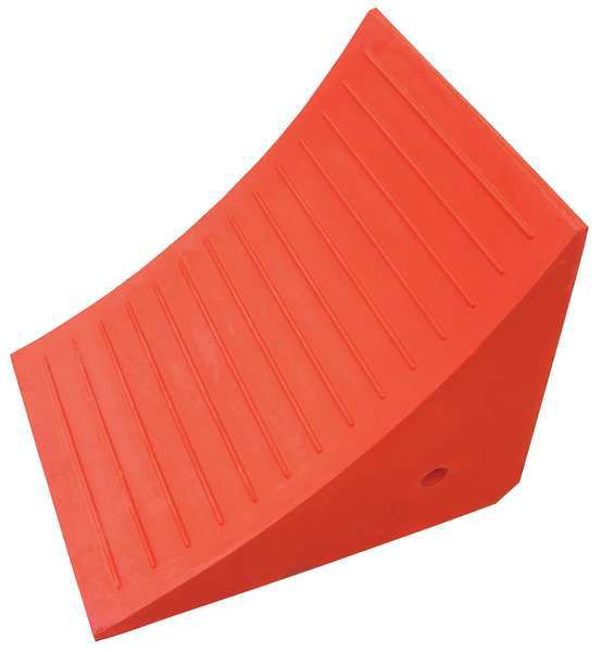 Wheel Chock, 14 1/2 In W, 14 1/4 In H, Orng