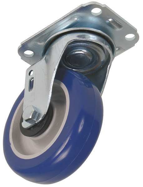Swivel Plat Castr, Polyurthan, 3 in, 176 lb
