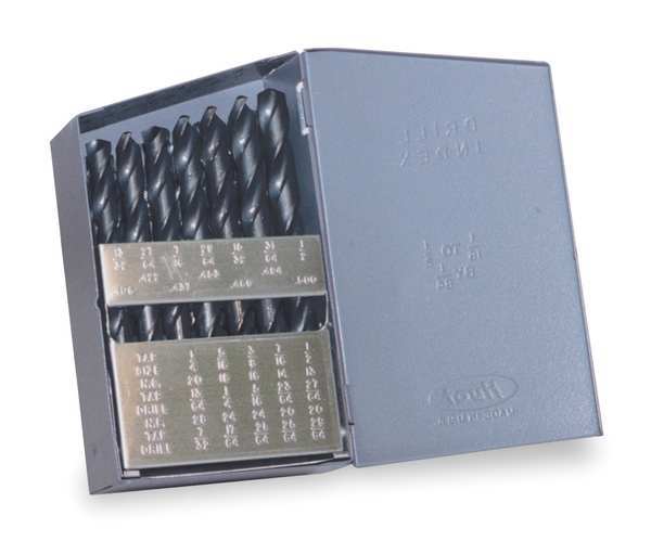 21PC 135Â° Heavy-Duty Cobalt Jobber Length Drill Set Chicago-Latrobe 550 Straw HSS-CO 1/16-3/8x1/64