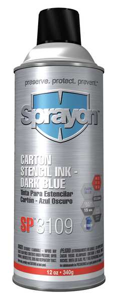Stencil Ink, 16 oz, Net 12 Oz, Dark Blue