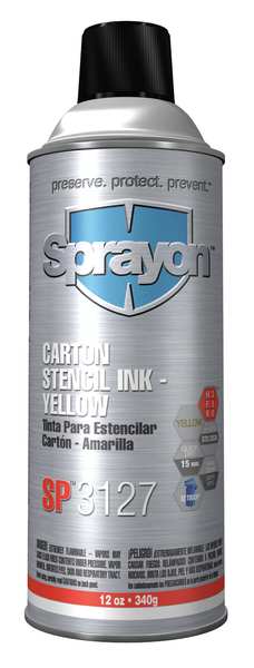 Stencil Ink, 16 Oz, Yellow, Waterproof