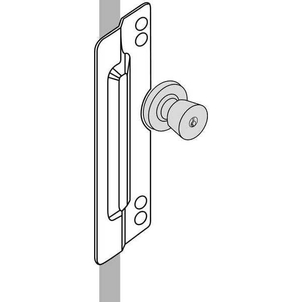 Door Latch Guard, Aluminum, Steel, 11