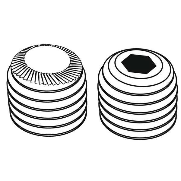 Sckt Set Scrw, Knurl Cup, 8-32x1/8, PK100