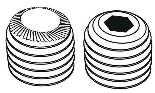 Sckt Set Scr, Knurl Cup, 5/16-18x1/2, PK100