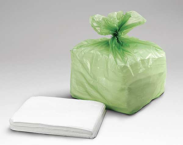 Sorbents, 51 gal. Oil Absorbed, White, Polypropylene, 200 PK