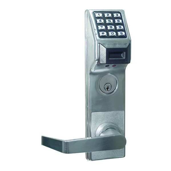 Electronic Lock, Brushed Chrome, 12 Button