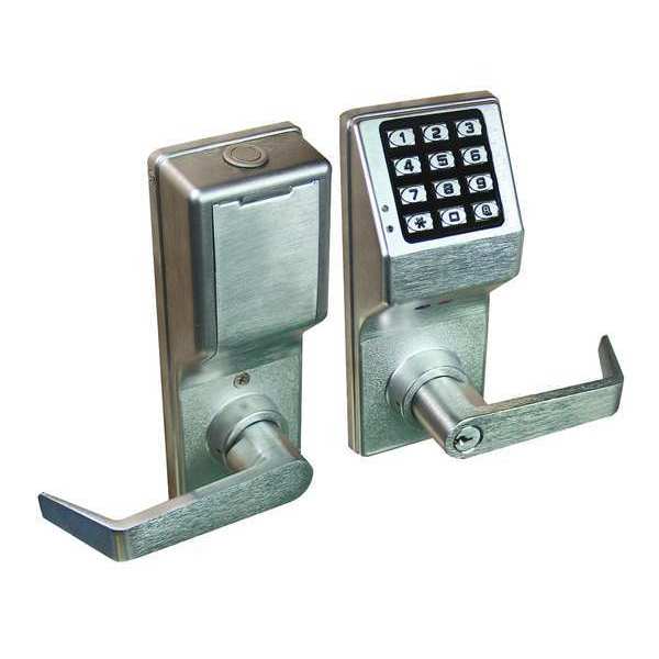 Electronic Lock, Brushed Chrome, 12 Button