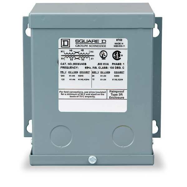 Transformer, 120/240VAC, 12/24VAC, 250VA