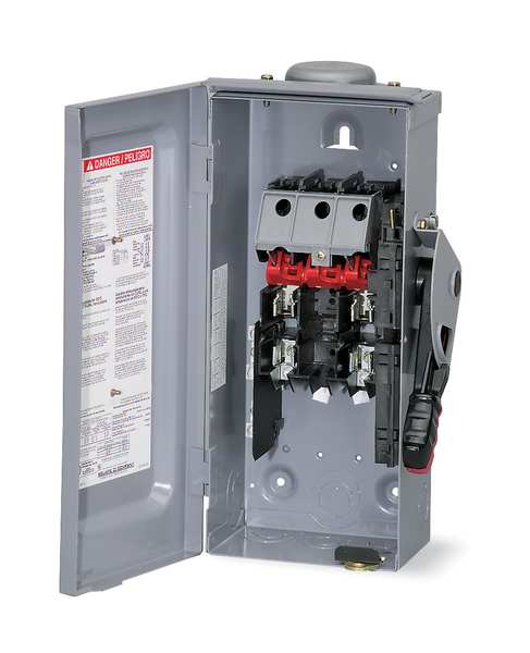 Fusible Safety Switch, General Duty, 240V AC, 3PST, 400 A, NEMA 3R