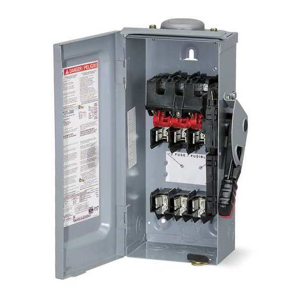 Nonfusible Safety Switch, Heavy Duty, 600V AC/DC, 2PST, 400 A, NEMA 3R