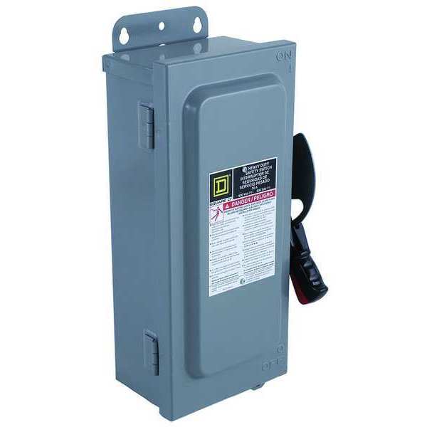 Nonfusible Safety Switch, Heavy Duty, 600V AC/DC, 4PST, 100 A, NEMA 1
