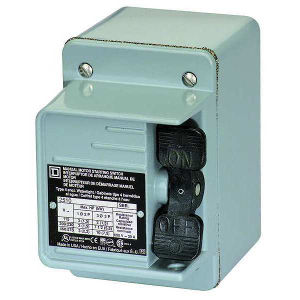 Manual Motor Starter, 30A, 600VAC, 3P