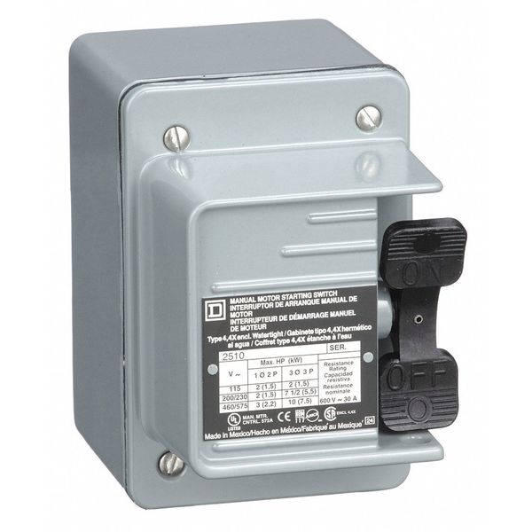 Manual Motor Switch, NEMA, 30A, 600VAC, 3P