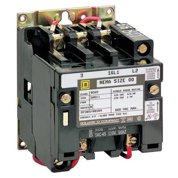 480VAC Non-Reversing Magnetic Contactor 3P 45A NEMA 2