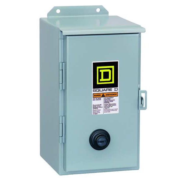 Nonreversing Magnetic Motor Starter, 12, 3R NEMA Rating, 480V AC, 3 Poles, No Auxiliary Contacts