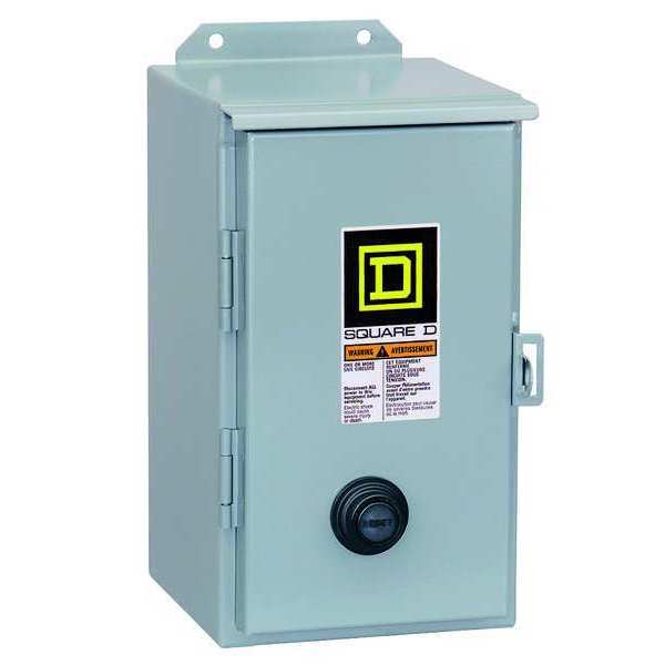 Nonreversing Magnetic Motor Starter, 12, 3R NEMA Rating, 208V AC, 3 Poles, No Auxiliary Contacts