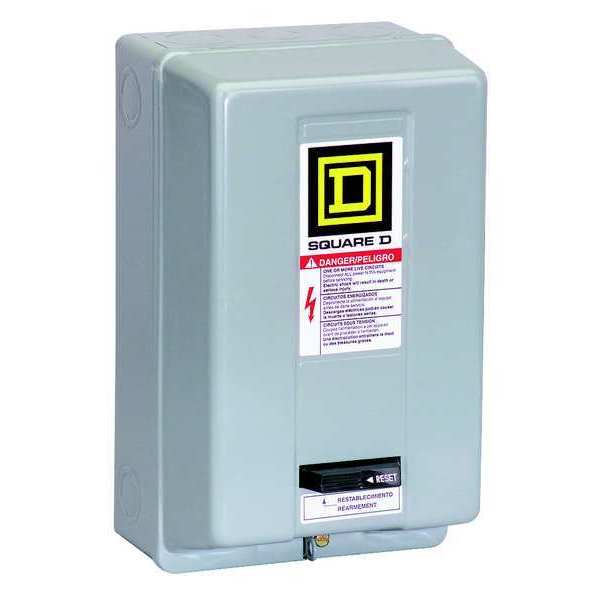 Nonreversing NEMA Magnetic Motor Starter, 1 NEMA Rating, 480V AC, 3 Poles, 1NO