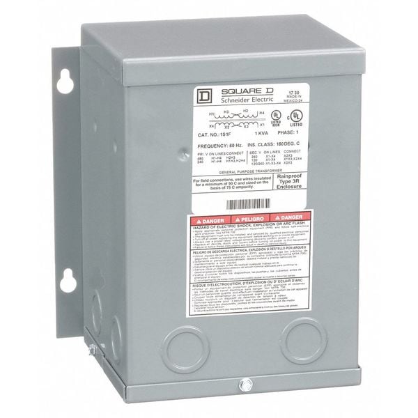 Transformer, 1kVA, 120/240V, Wall
