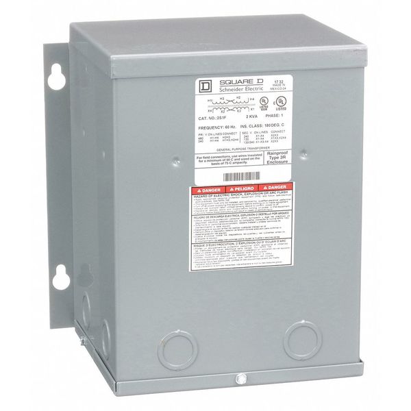 Transformer, 2kVA, 120/240V, Wall