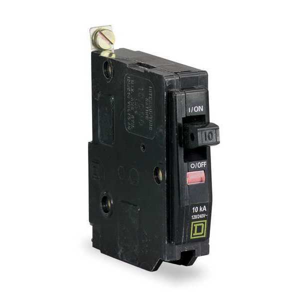 Miniature Circuit Breaker, 45 A, 120/240V AC, 1 Pole, Bolt On Mounting Style, QOB Series