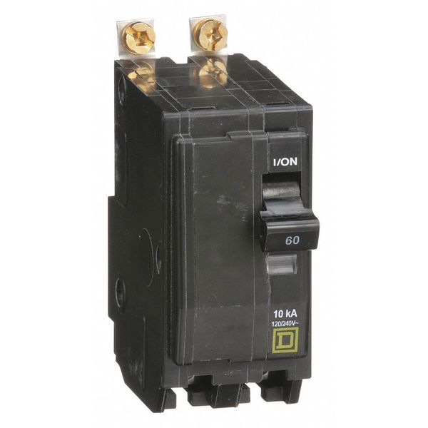 Miniature Circuit Breaker, 60 A, 120/240V AC, 2 Pole, Bolt On Mounting Style, QOB Series