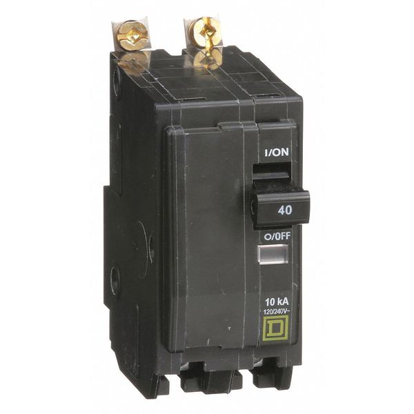 Miniature Circuit Breaker, 40 A, 120/240V AC, 2 Pole, Bolt On Mounting Style, QOB Series