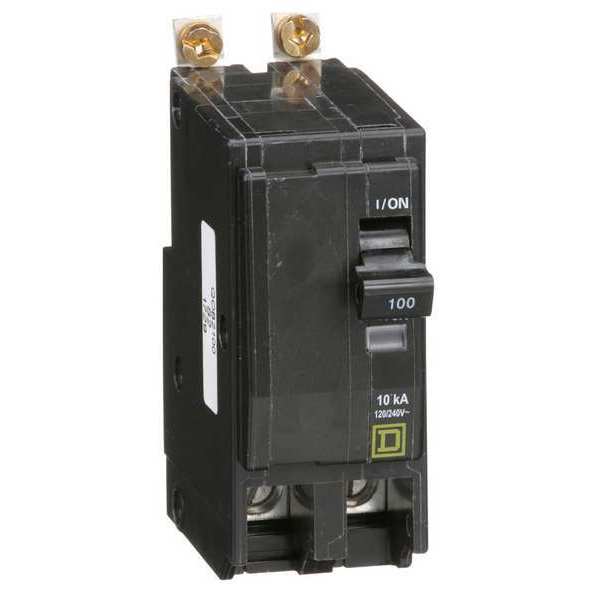 Miniature Circuit Breaker, 100 A, 120/240V AC, 2 Pole, Bolt On Mounting Style, QOB Series