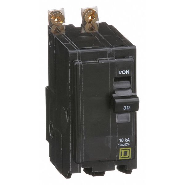 Miniature Circuit Breaker, 30 A, 120/240V AC, 2 Pole, Bolt On Mounting Style, QOB Series