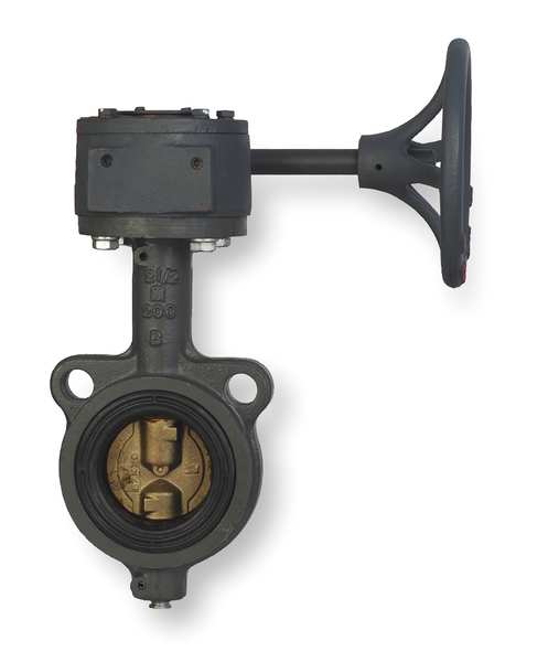 Butterfly Valve, Wafer, 8 In, Viton, Gear
