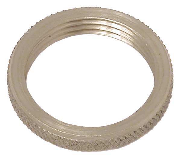 Panel Nut, Round, 3/8-32, Brass, Plain, PK2